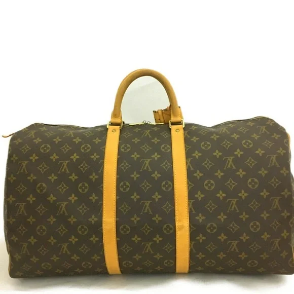 EXCELLENT!! Louis Vuitton Monogram Keepall Travel Bag + LV Luggage Tag + More - Picture 2 of 16